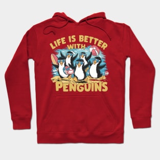 live is better with penguins Hoodie